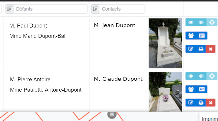 Gestion des concessions et emplacements libres