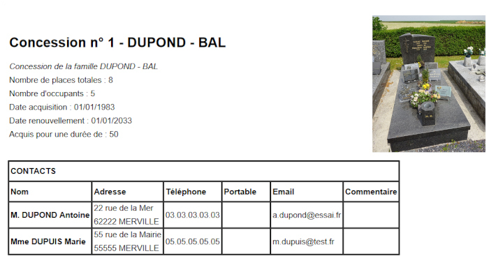 Export et impression